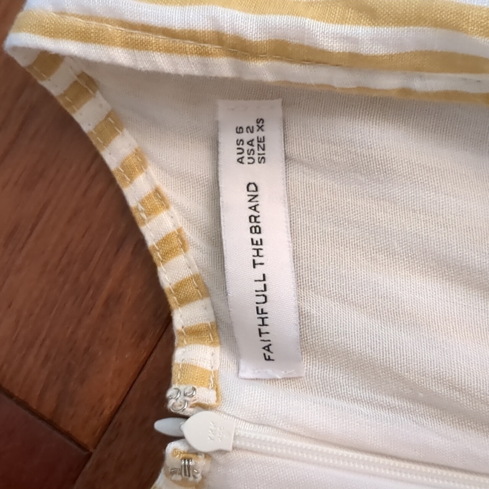 Faithfull the Brand Cottage core Stripe Maxi Dress XS - Picture 3 of 4